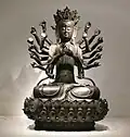 Avalokitesvara (Guanyin) aux dix-huit bras. Bronze. Ming, XVIe&nbsp;siècle. Ethnologisches Museum, Berlin