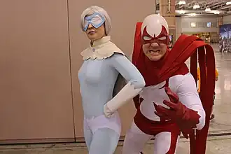 Hawk and Dove cosplay à Atlantic City Boardwalk Convention au USA.