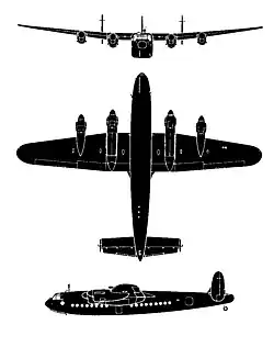Description de l'image Avro York 3-view silhouette.jpg.