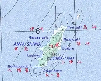Carte d'Awa-shima.