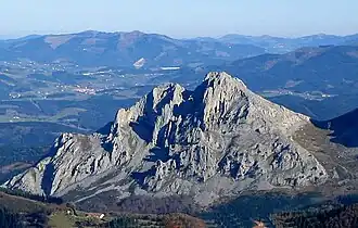 Vue générale du mont Aitz Txiki.