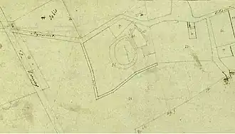 Mont d'Azincourt - détail du cadastre de 1810