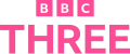 Logo de BBC Three du 19 octobre 2021 au 10 janvier 2022.