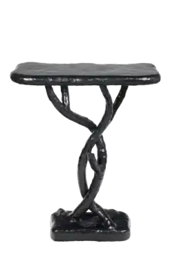 Console sculpture en bronze noir