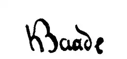 signature de Knut Baade