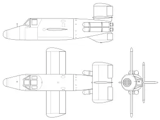vue en plan de l’avion