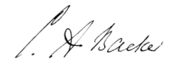 signature de Cornelis Andries Backer