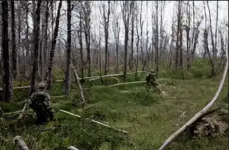 Reconnaissance en février 2023 près de Bakhmout.