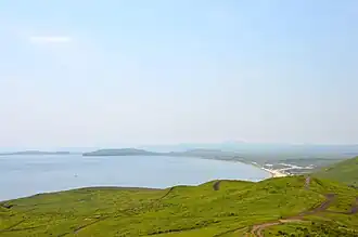 Vue depuis le nord de la baie.