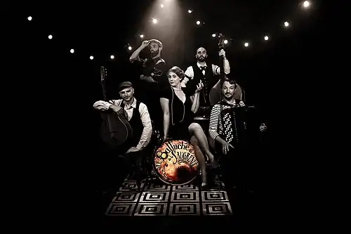 Le Balluche de la Saugrenue : groupe moderne mêlant musette et musiques actuelles (2018).