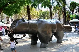 Le Gros Chat (El Gat), sculpture de Botero (Ciutat Vella).