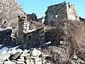 Les ruines du hameau Barmaz, le long de la via Francigena