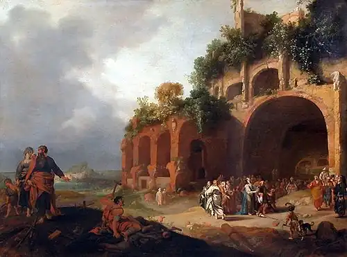 Jésus guérissant un sourd muet, 1635, huile sur toile, 90&nbsp;×&nbsp;122&nbsp;cm, Paris, musée du Louvre.