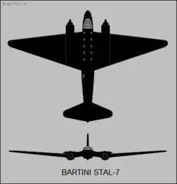 Description de l'image Bartini Stal-7 two-view silhouette.png.