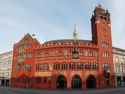 L'hôtel de ville de Bâle.