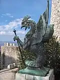 Statue d'un basilic en Croatie.