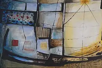 Basse mer, huile sur isorel, 60&nbsp;×&nbsp;81&nbsp;cm, conservée au musée Bernard-Boesch, 1998.