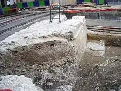 Bastion découvert lors de fouilles proche de la place Garibaldi à Nice.