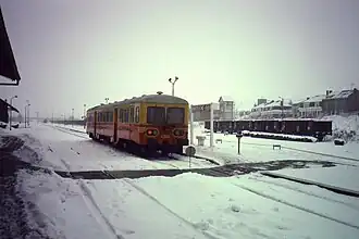 Autorail à quai en 1986.