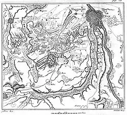 Plan de la bataille de Lauffeld