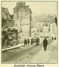 Champ de bataille de Château-Thierry, vu en 1920.