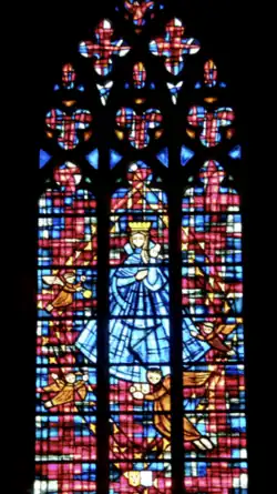 Église Notre-Dame-de-l'Assomption, Vitrail signé Van-Guy, Bazoges-en-Pareds, Vendée 1979.