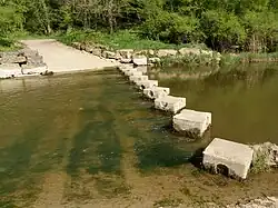Gué sur la Meuse (depuis la rive gauche).