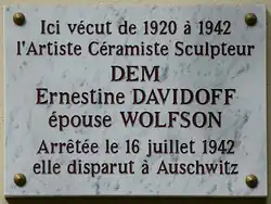 Plaque au no&nbsp;272.