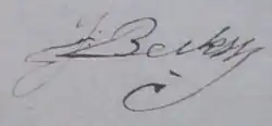 Signature de Jean de Beck