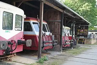 Les autorails de la Transvap garés à Beillé.