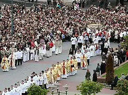 Procession de la Fête-Dieu en Biélorussie en 2011.