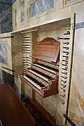 Les claviers du Grand Orgue reconstruit