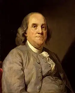 Benjamin Franklin, polymathe américain et Père fondateur des États-Unis.