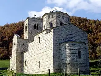 Le monastère de Đurđevi Stupovi (XIIIe&nbsp;siècle, Monténégro).