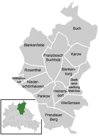 District map of Pankow