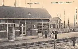 La gare de Bernot avant 1914.