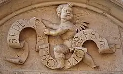 Hôtel de Bernuy : devise SI DEUS PRO NOBIS (Si Dieu est avec nous).