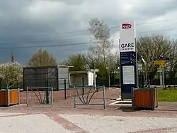 Photographie montrant la gare de Bertry