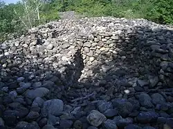 Restes des constructions.