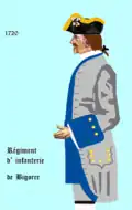 régiment de Bigorre de 1720 à 1734