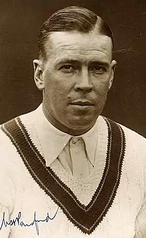 Photographie de Bill Ponsford en 1930.