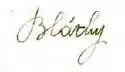 signature d'Ottó Bláthy