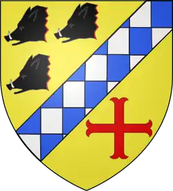 Trois hures de sanglier (Amigny-Rouy, Aisne.