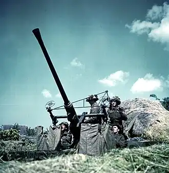 Canon Bofors 40 mm (ici utilisé par des troupes canadiennes)