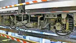 Vue d'un bogie de la NAT.