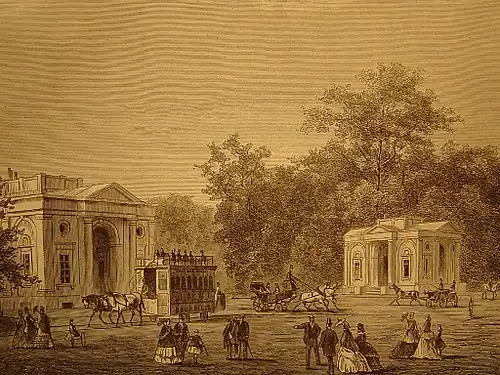 L'entrée du bois de la Cambre, contenant le vélodrome du Longchamps d'avant 20e siècle.