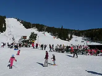 Vue aérienne de la station.