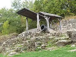 Bombarde du 15e siècle dans son abri