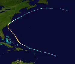 Parcours de l’ouragan Bonnie