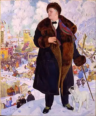 Boris Koustodiev - Portrait de Chaliapine.